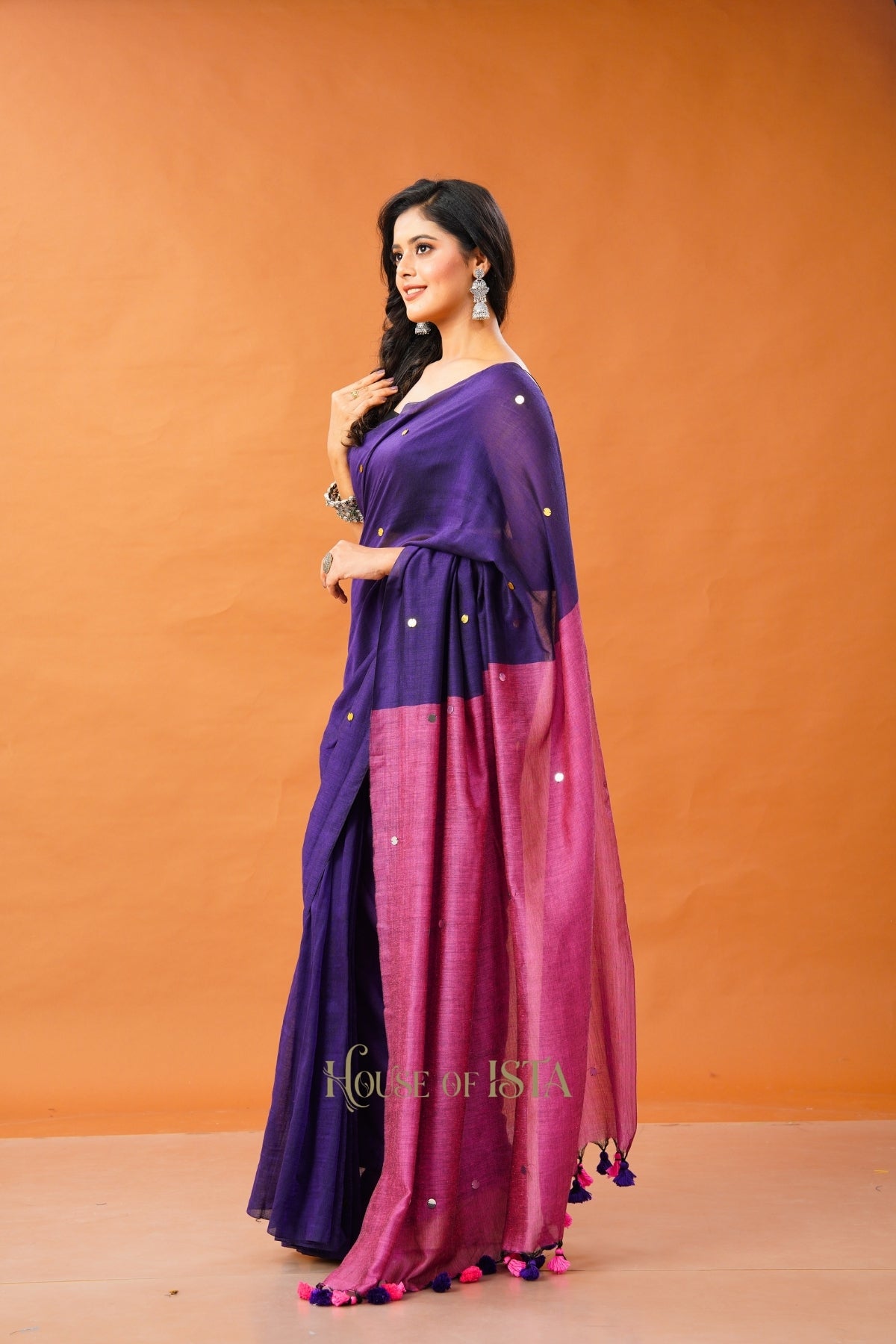 Amethyst Aura Cotton Saree