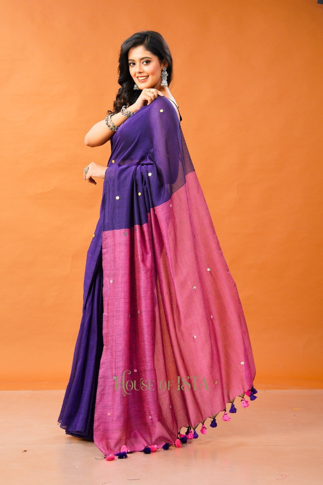 Amethyst Aura Cotton Saree