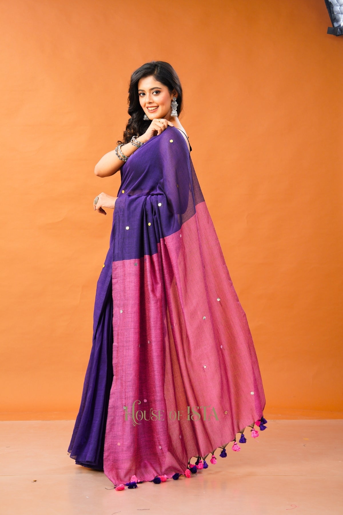 Amethyst Aura Cotton Saree