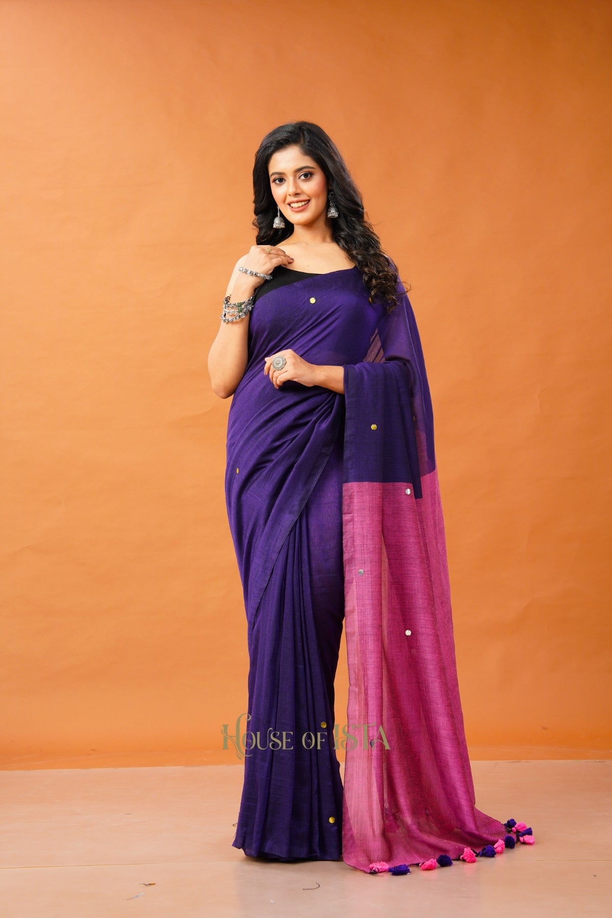 Amethyst Aura Cotton Saree
