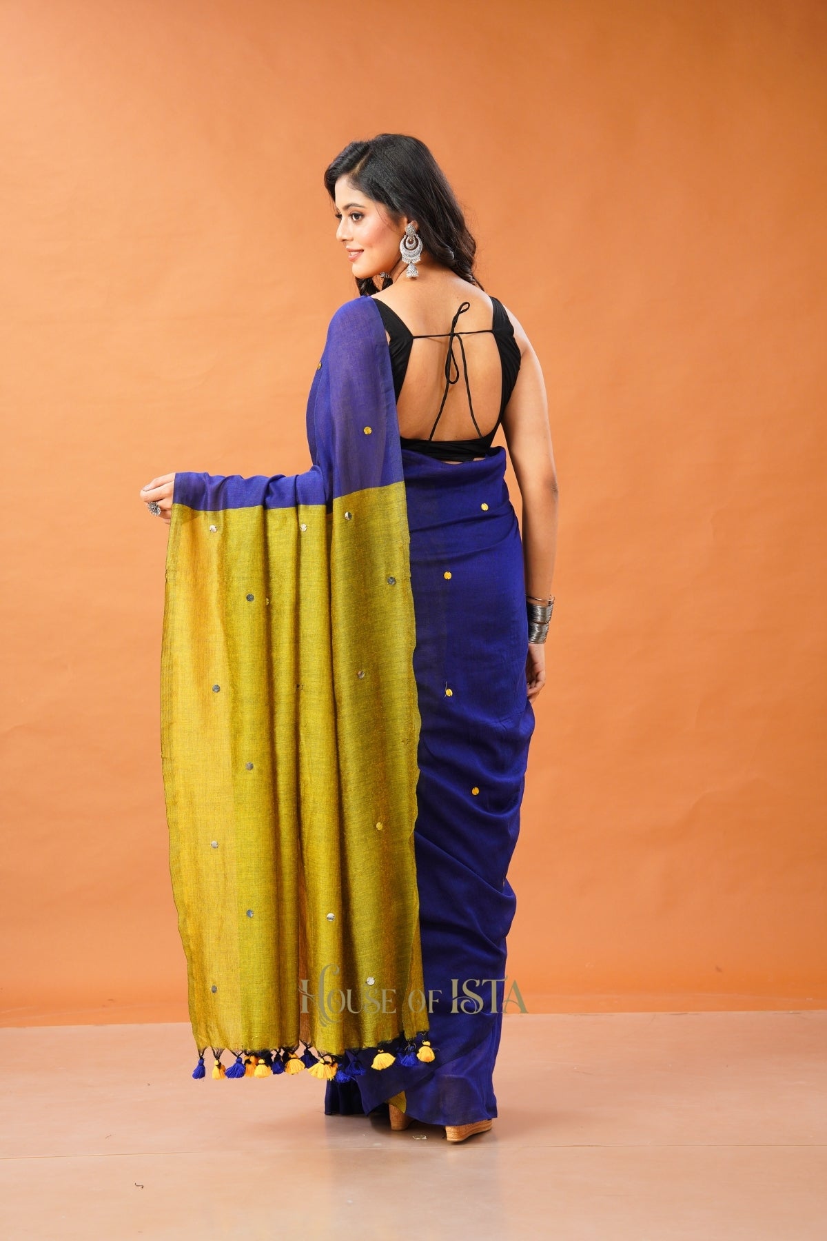 Sunehri Neelam Cotton Saree