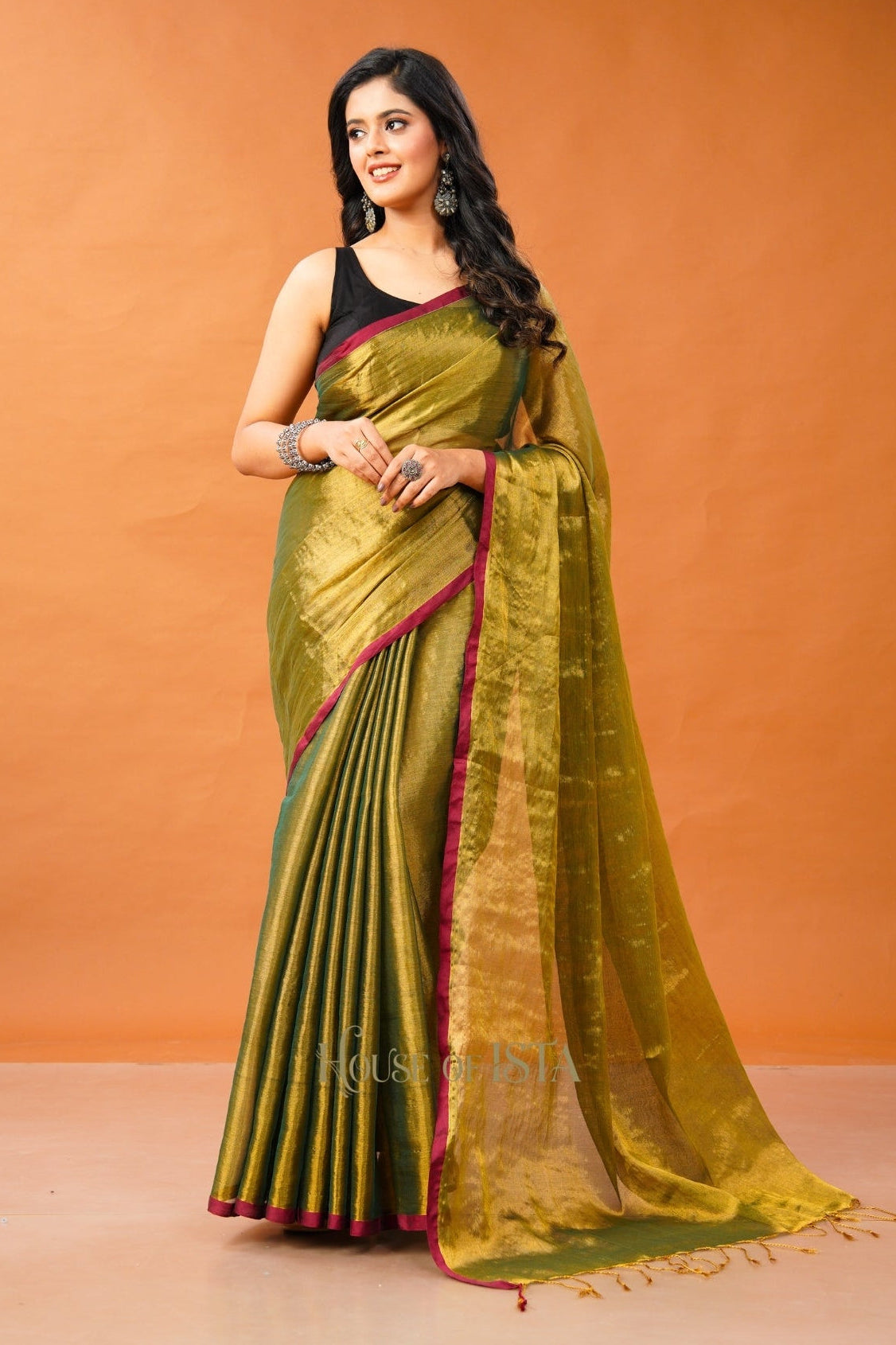 Sunehari Heena Tissue Cotton Saree