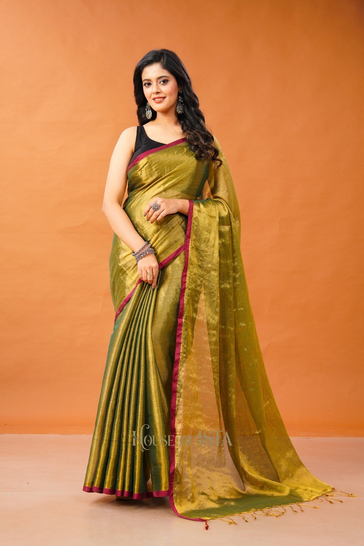 Sunehari Heena Tissue Cotton Saree
