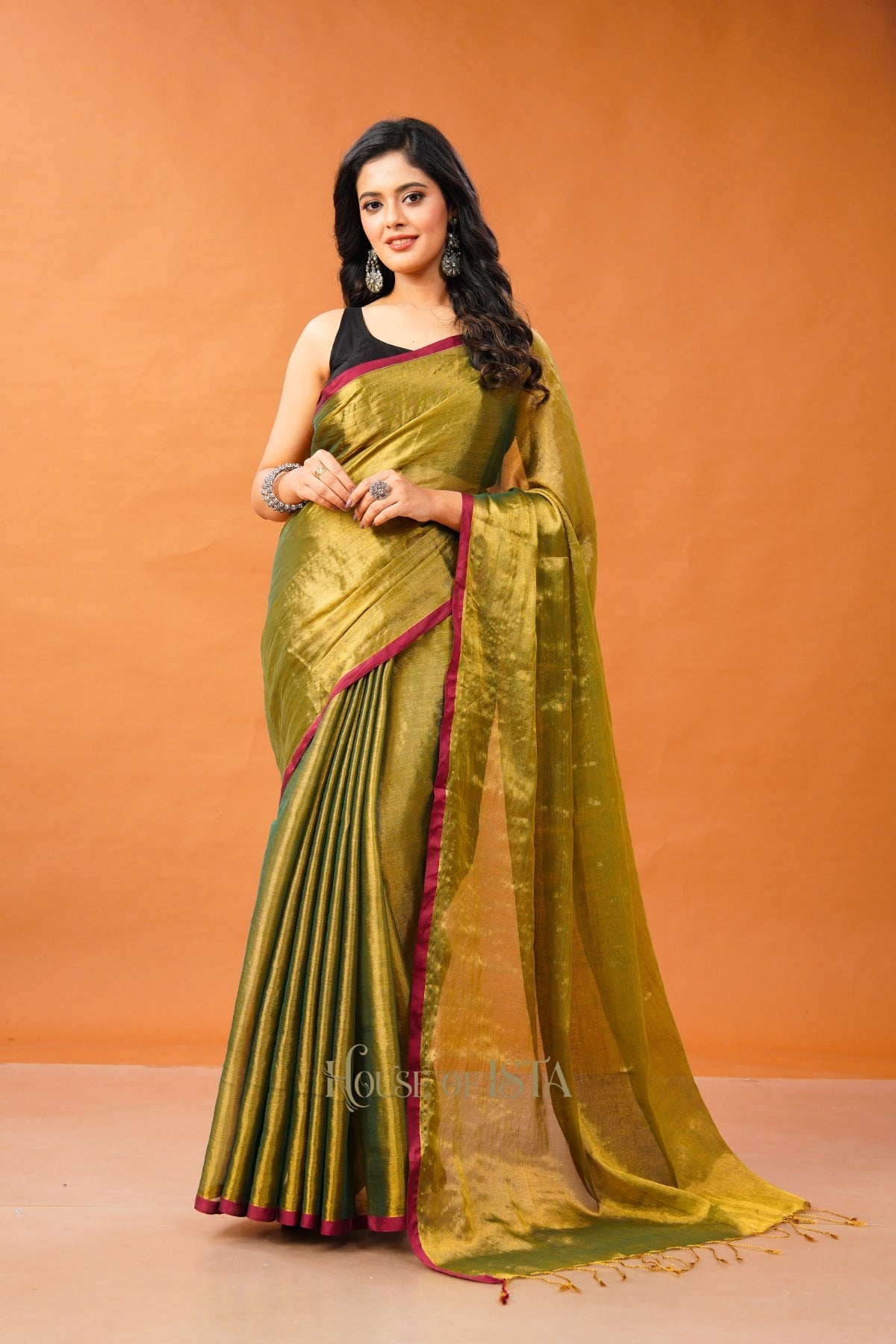 Sunehari Heena Tissue Cotton Saree