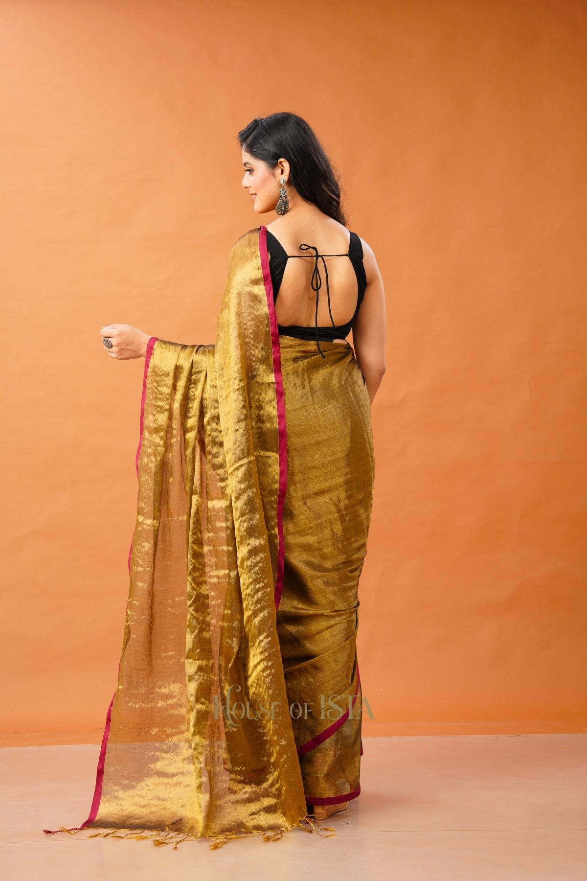 Tamravati Tissue Cotton Saree