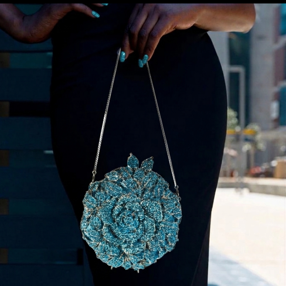 Bloom Crystal Rose Clutch