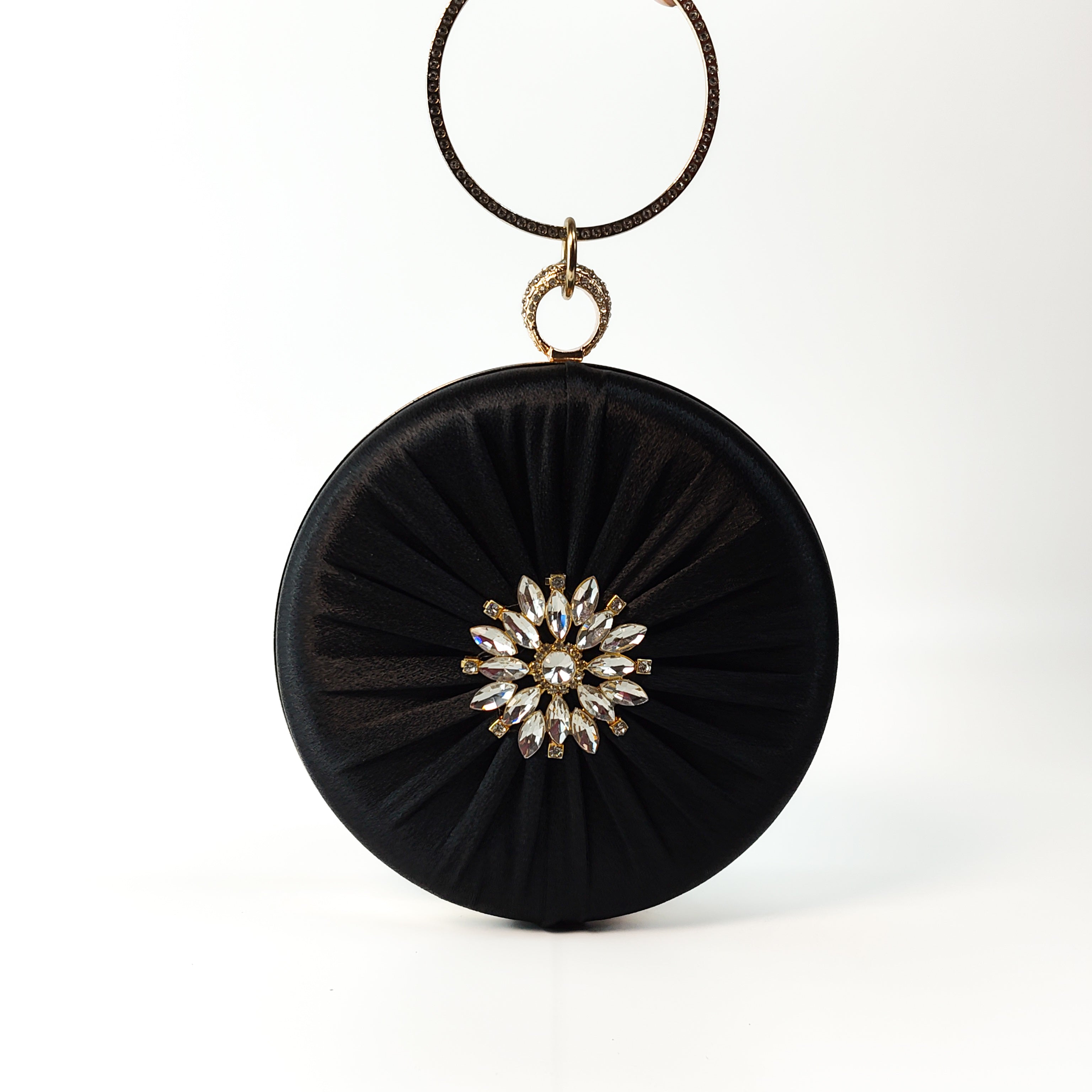 The Midnight Aura Ring Handle Clutch