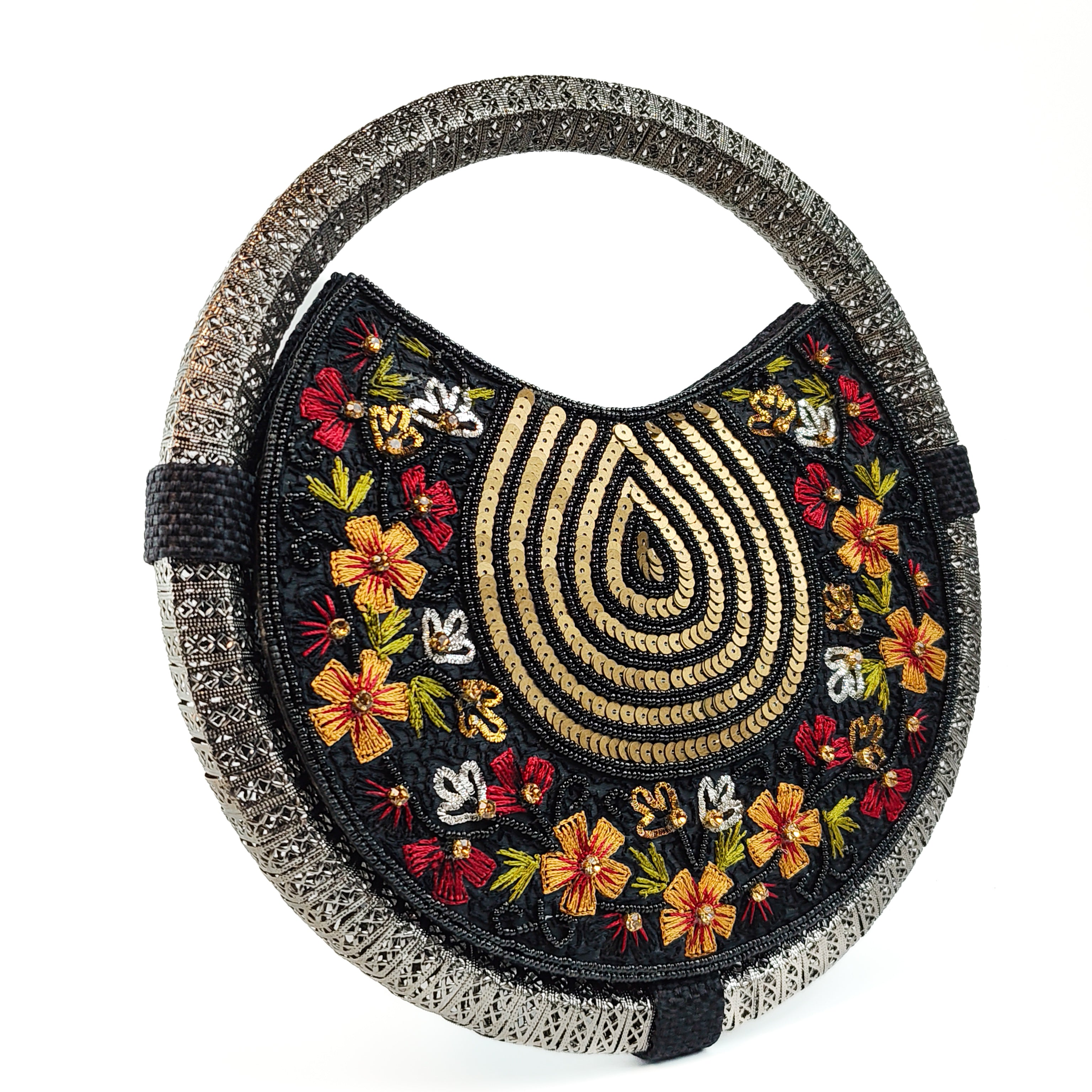 The Midnight Garden Round Clutch