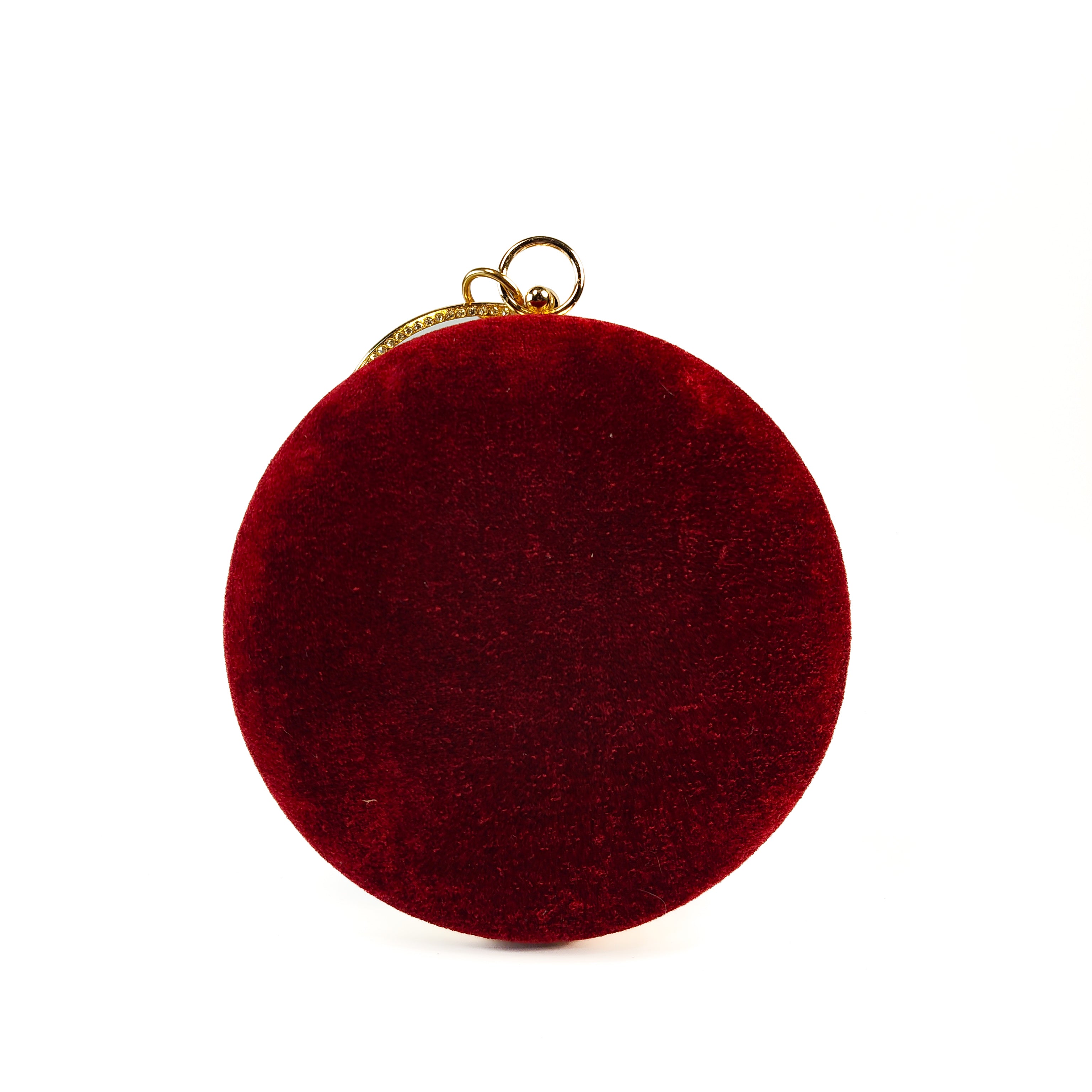 Maroon Majesty Ring Handle Premium Clutch