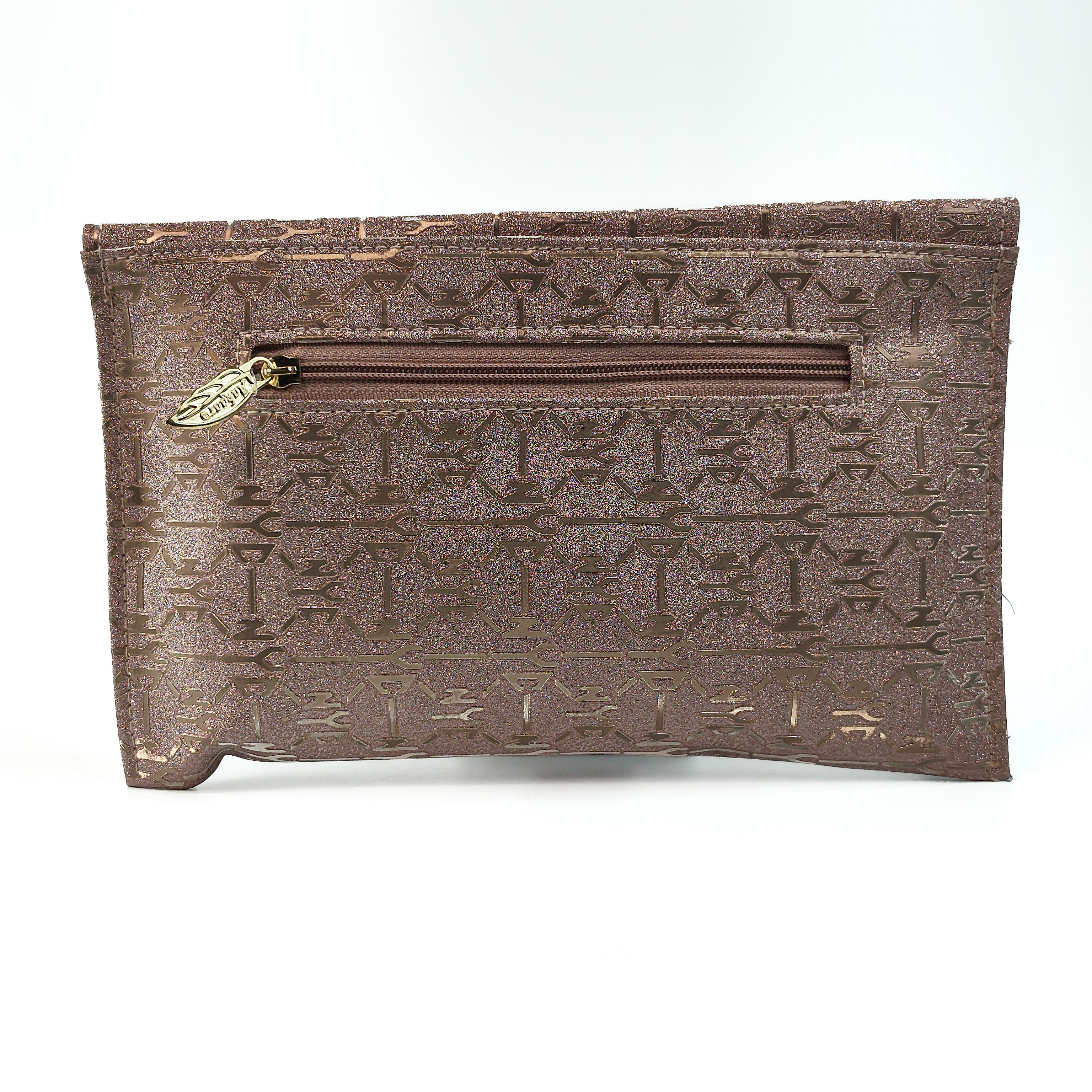 Rose Gold Monogram Soft Clutch