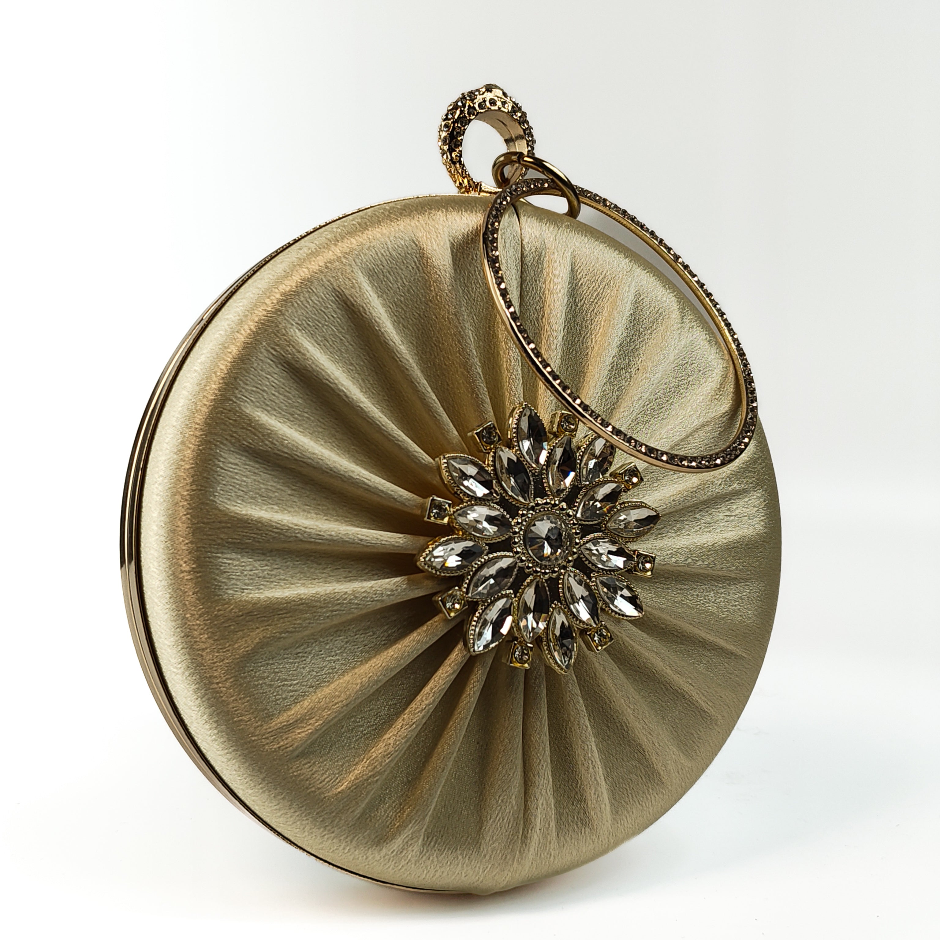 The Gilded Aura Ring Handle Clutch