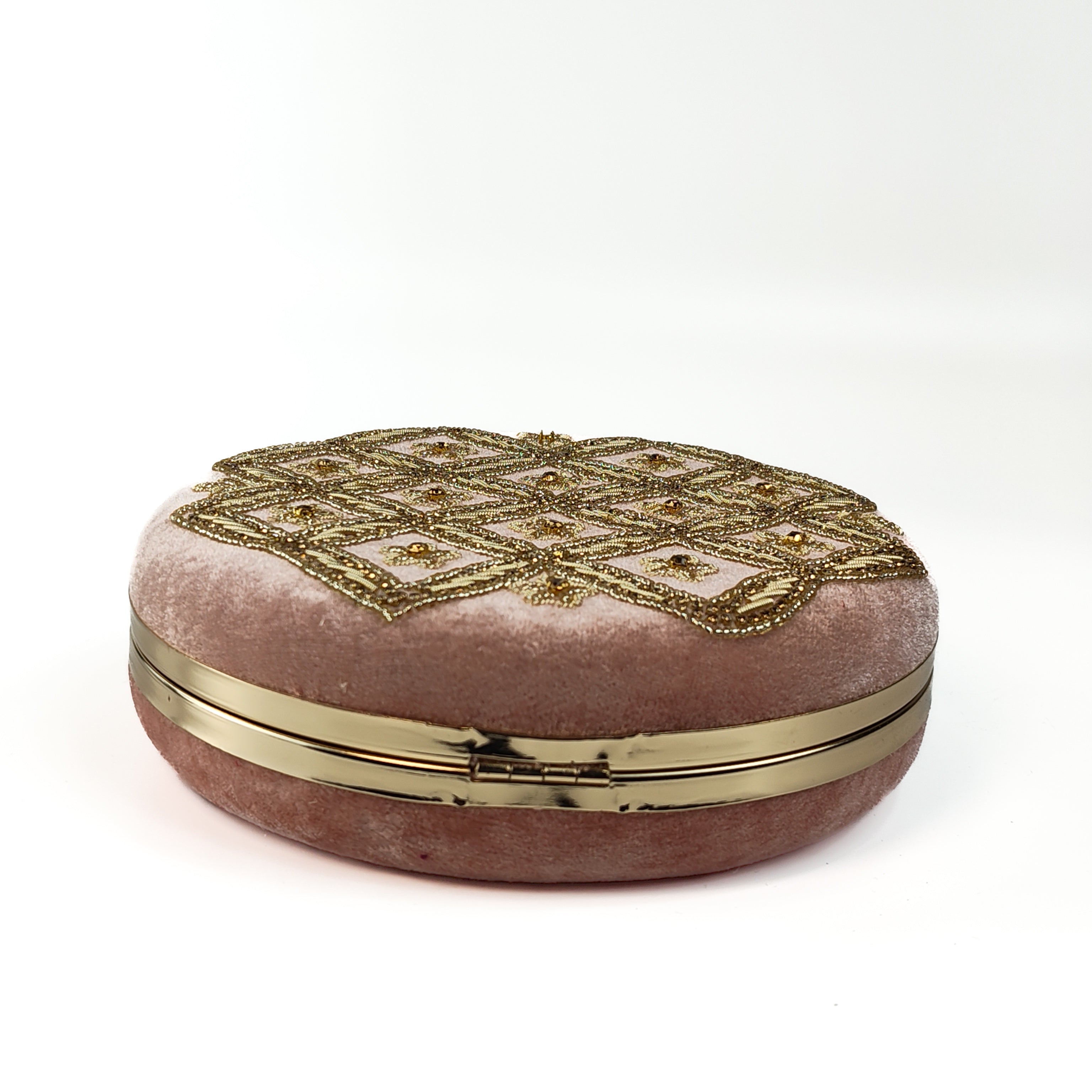 Royal Radiance Velvet Ring Handle Clutch