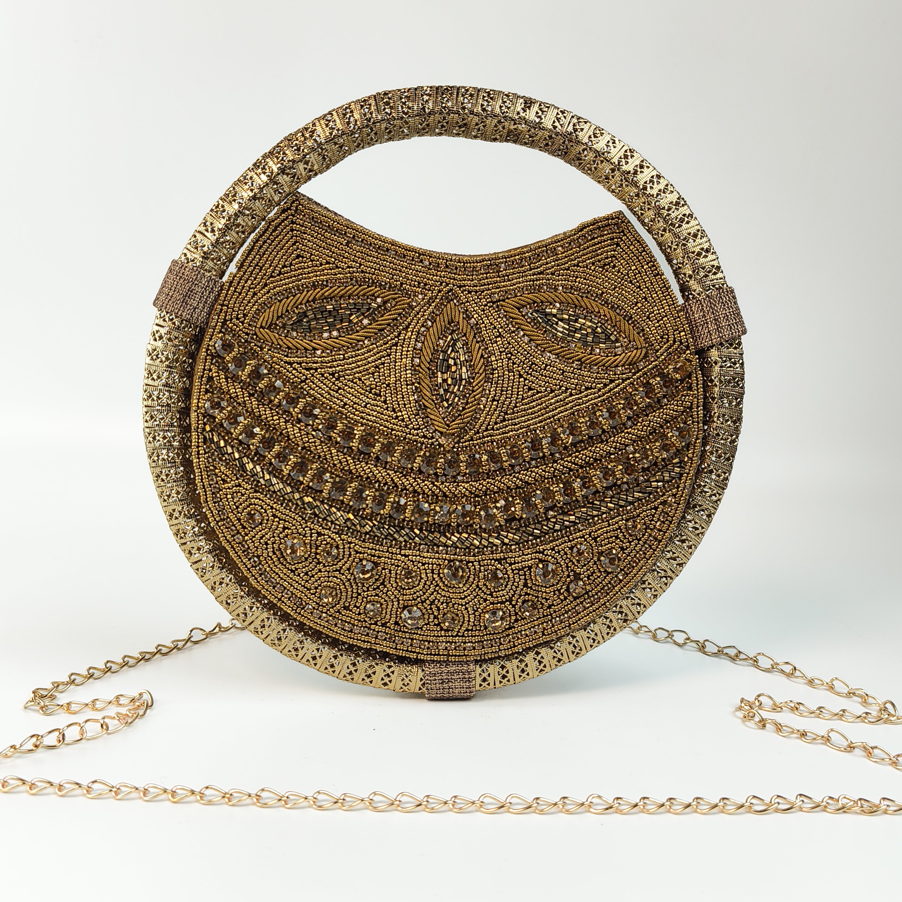 Sun-Drenched Sands Round Clutch