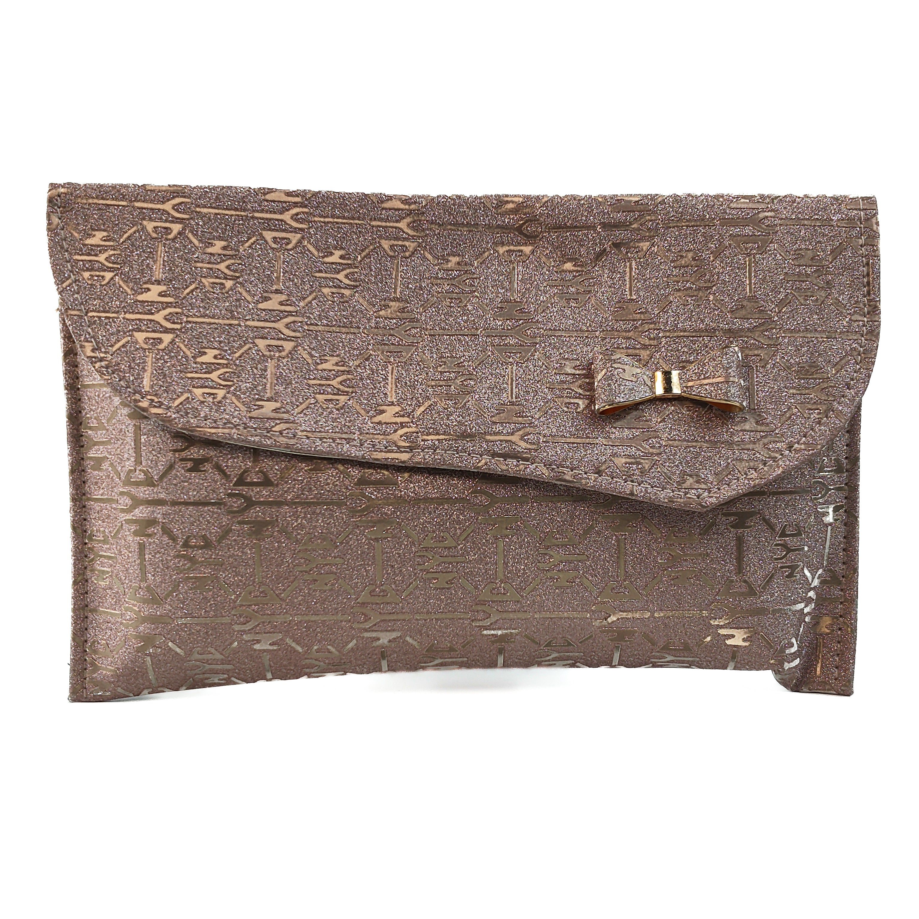 Rose Gold Monogram Soft Clutch