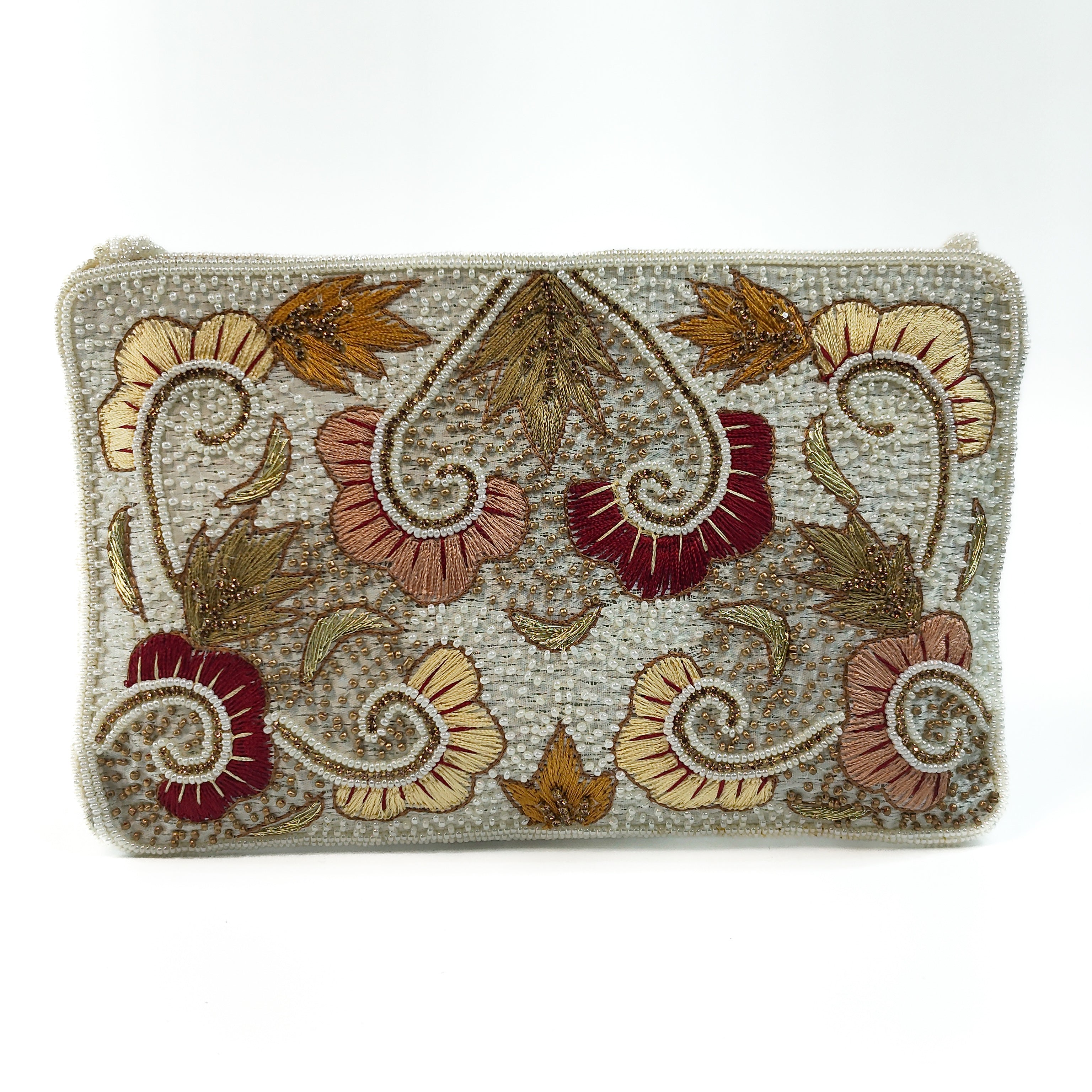 Pearl Bloom Luxurious Handcrafted Soft Clutch