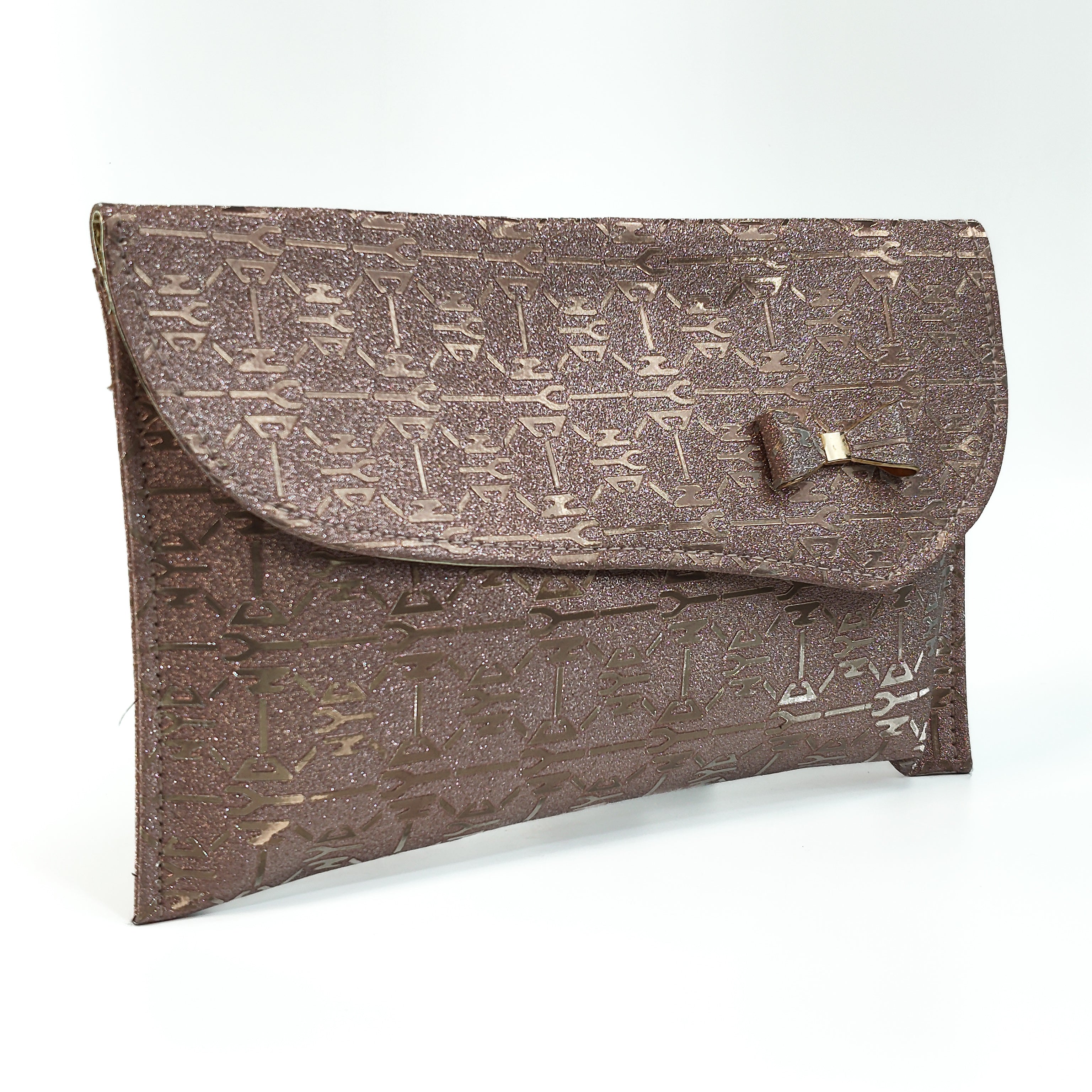 Rose Gold Monogram Soft Clutch