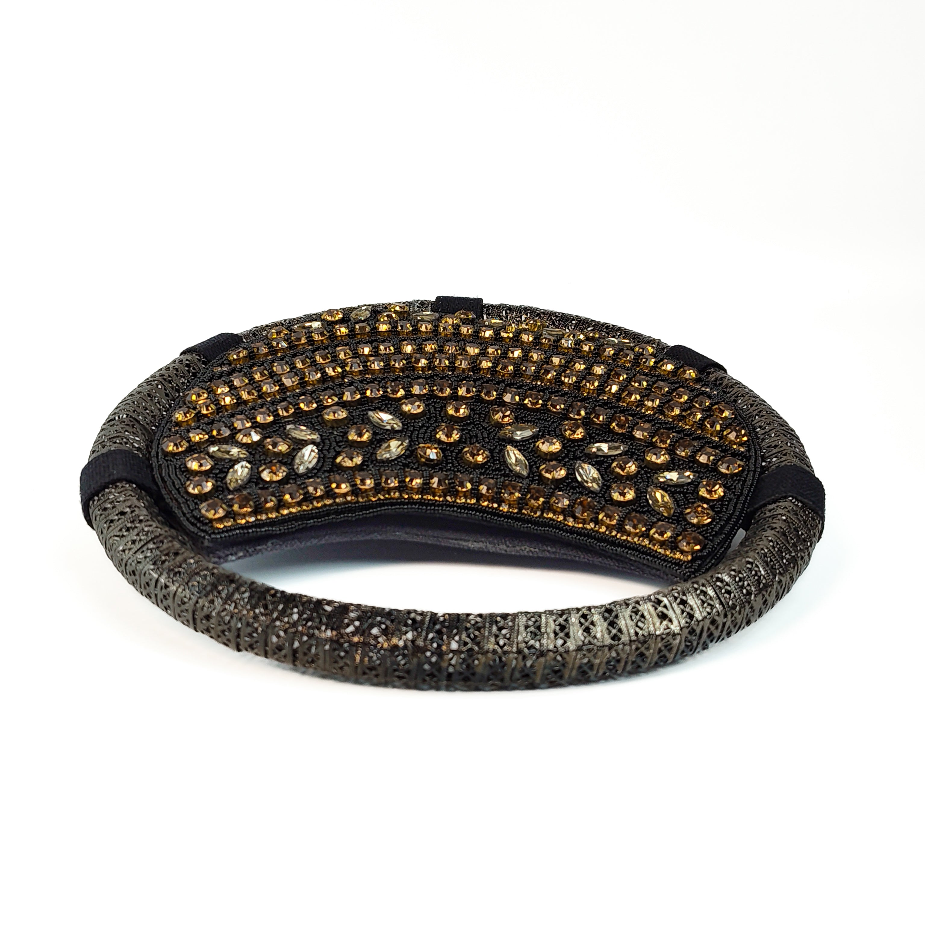 The Gilded Onyx Statement Round Clutch