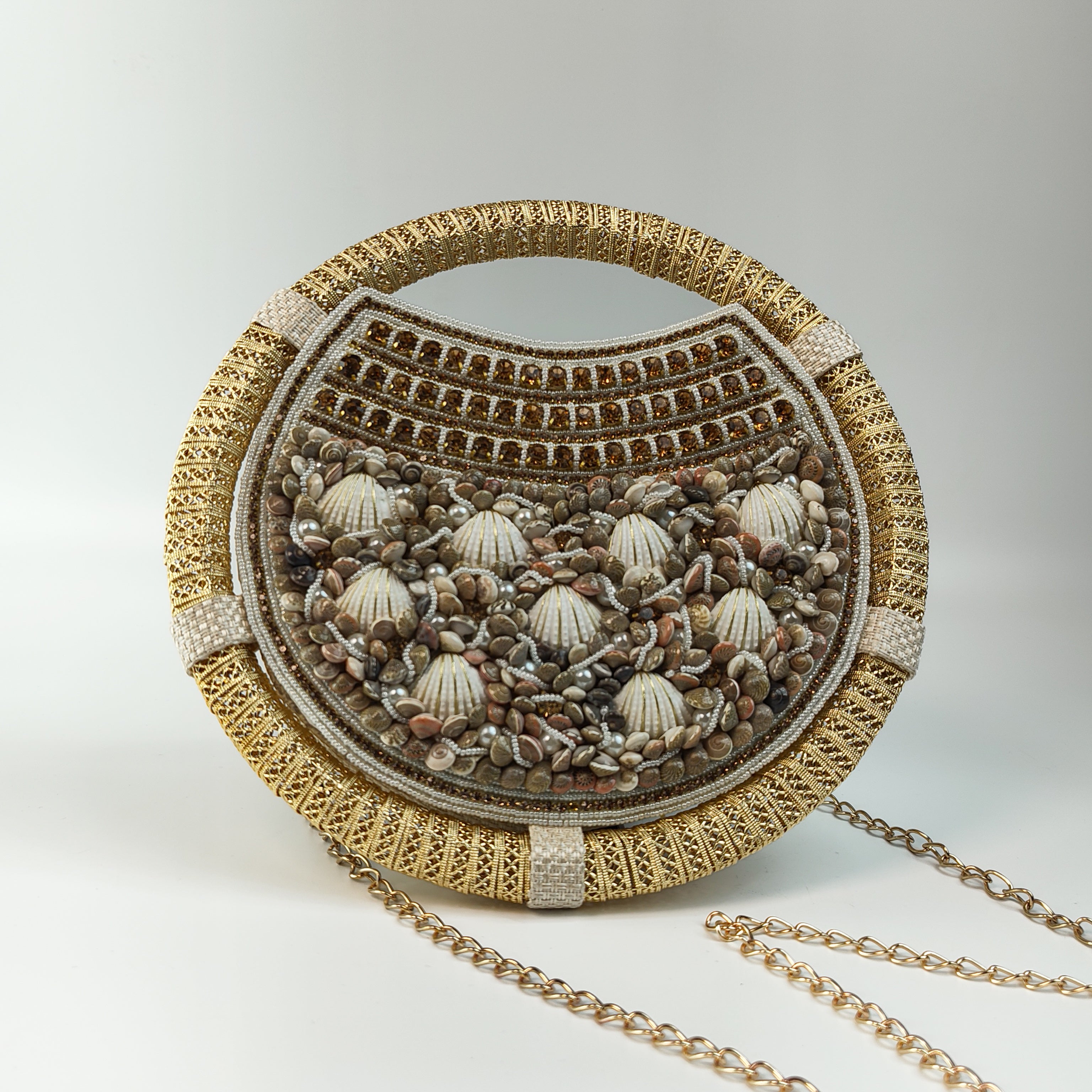 Stellar Shadow Statement Round Clutch