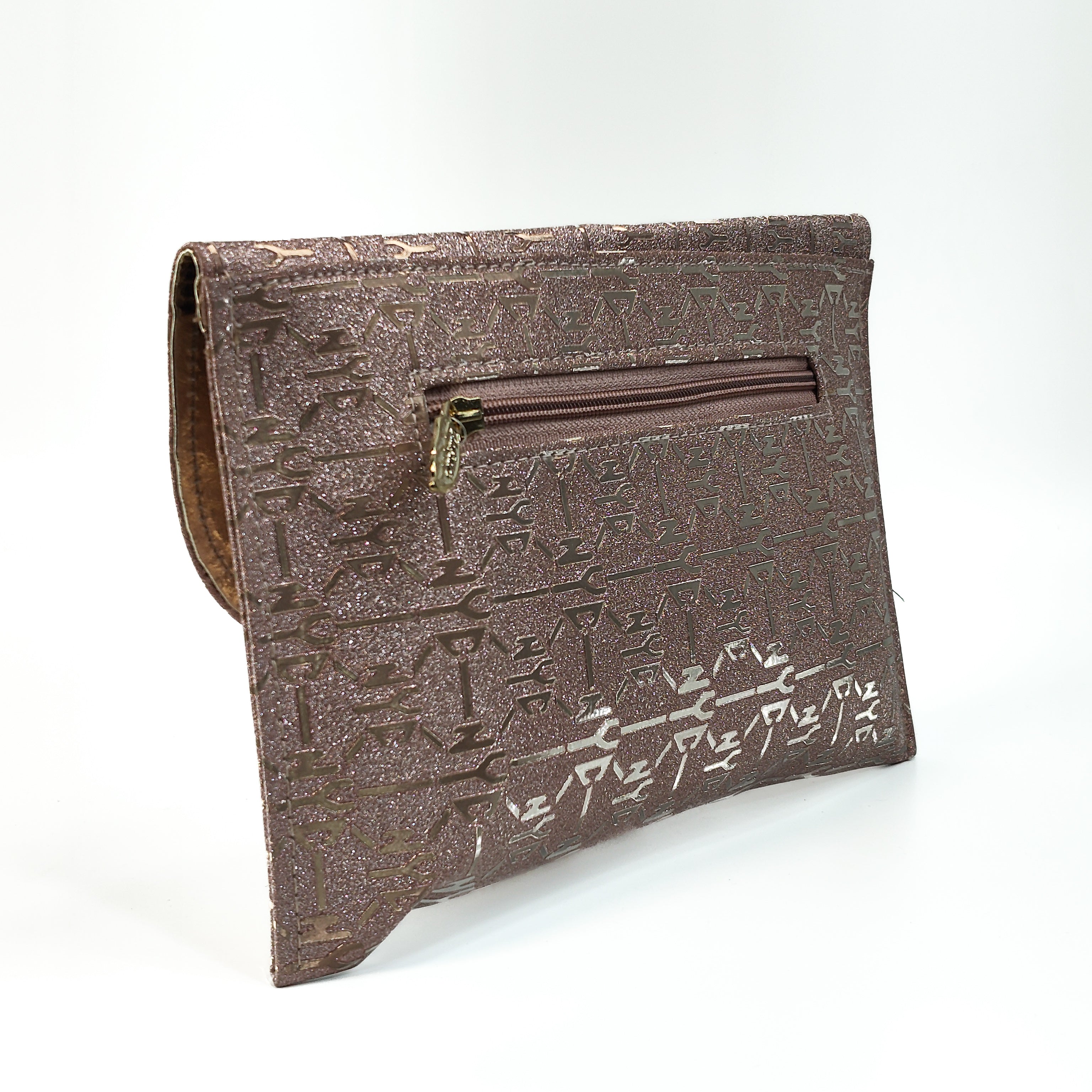 Rose Gold Monogram Soft Clutch