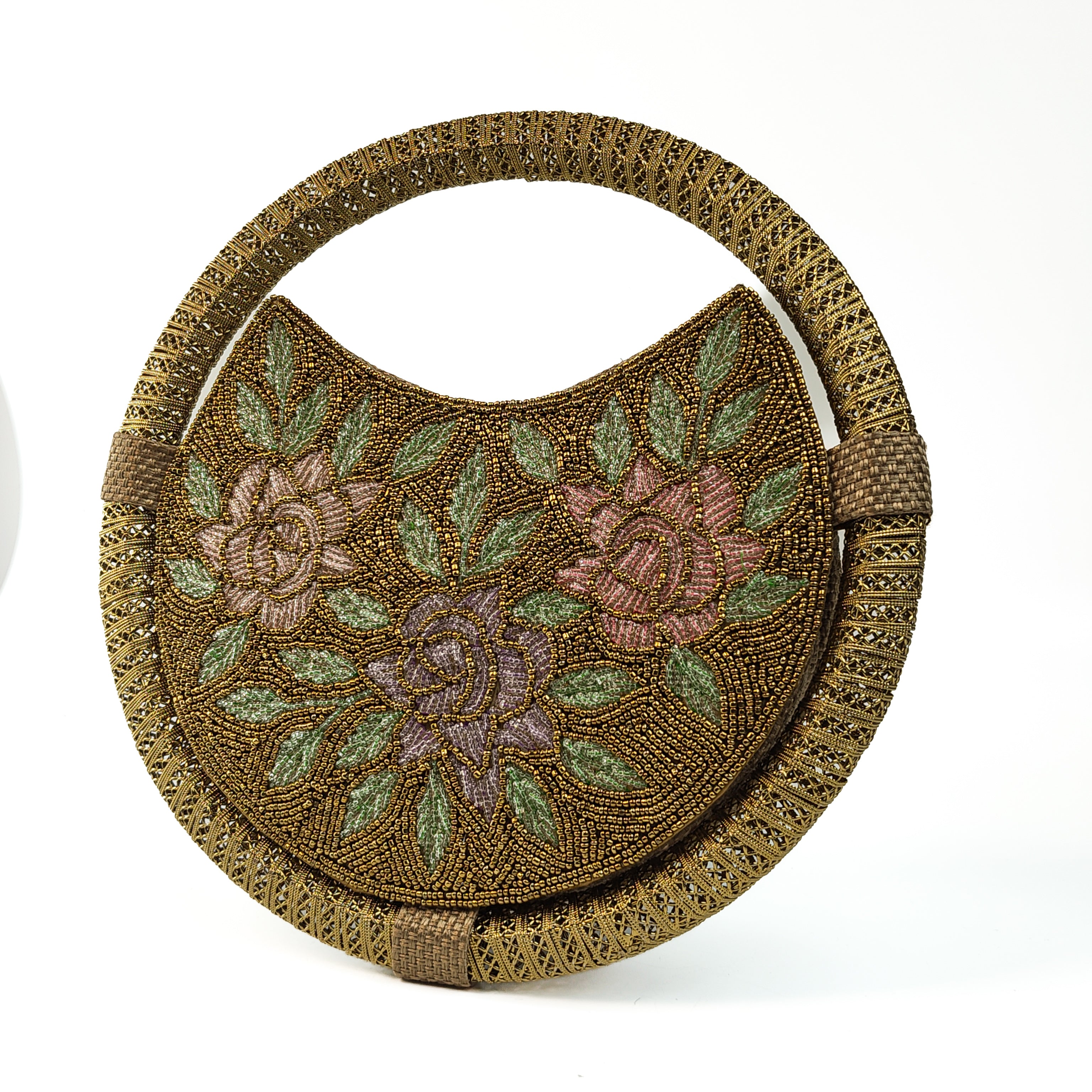 The Gilded Rose Round Clutch