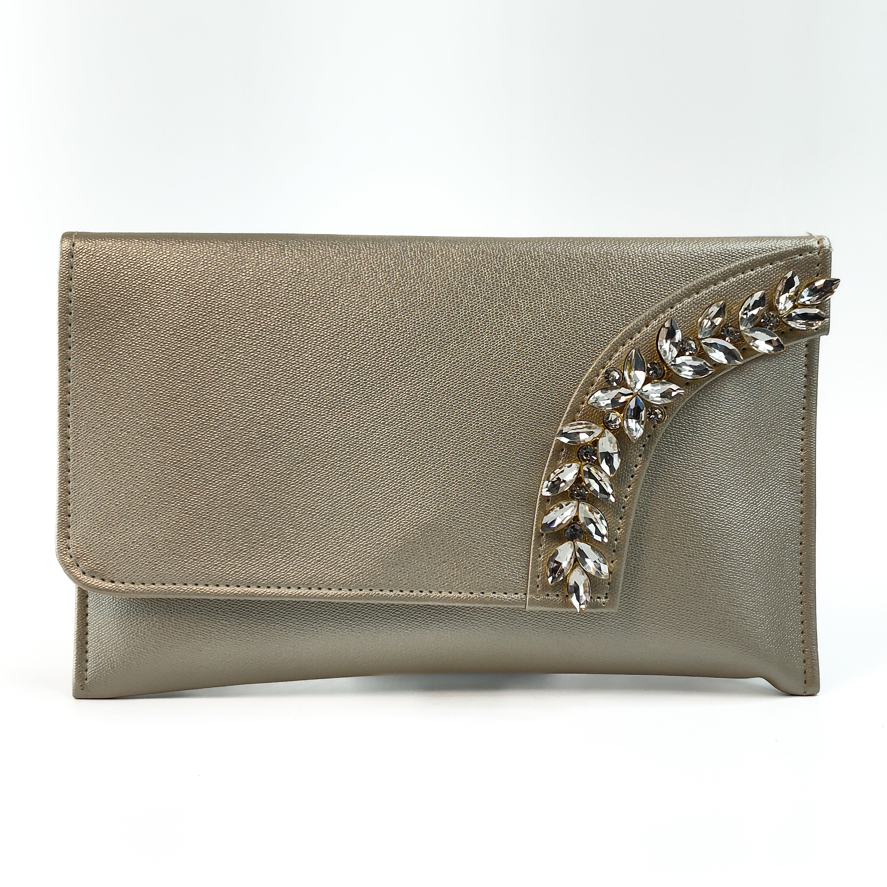 Crystal Drape Envelope Soft Clutch