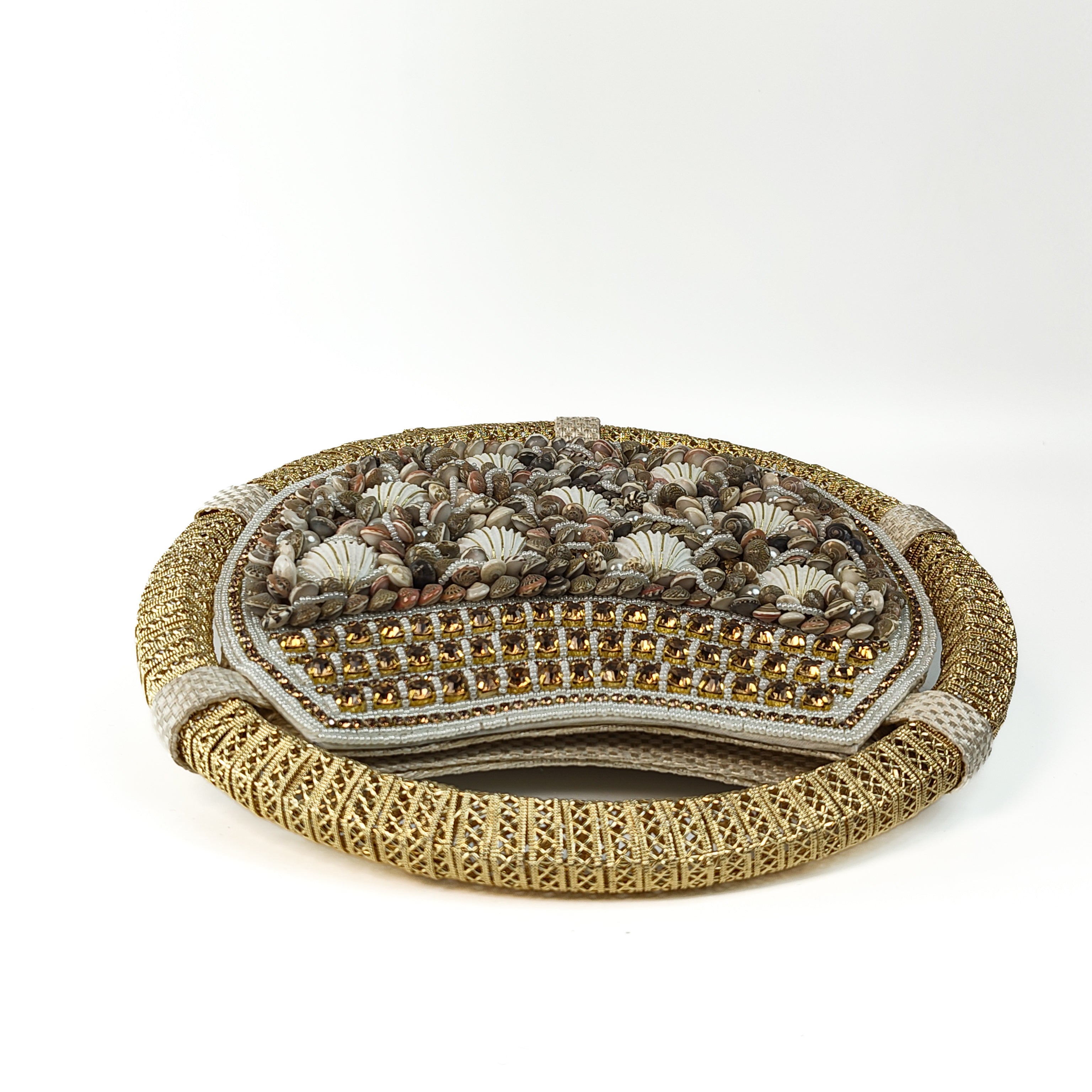 Stellar Shadow Statement Round Clutch