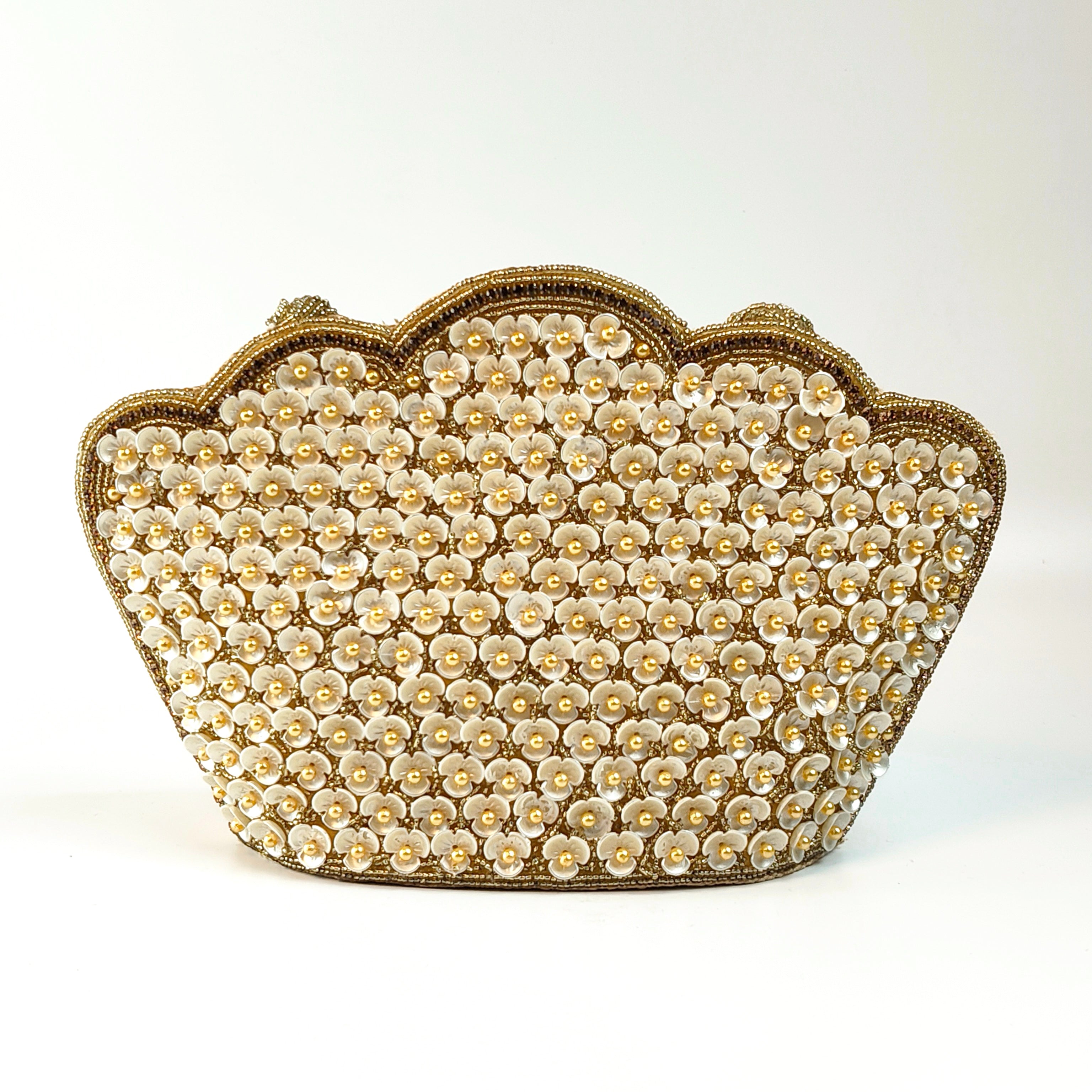 Pearl Blossom Designer Clutch