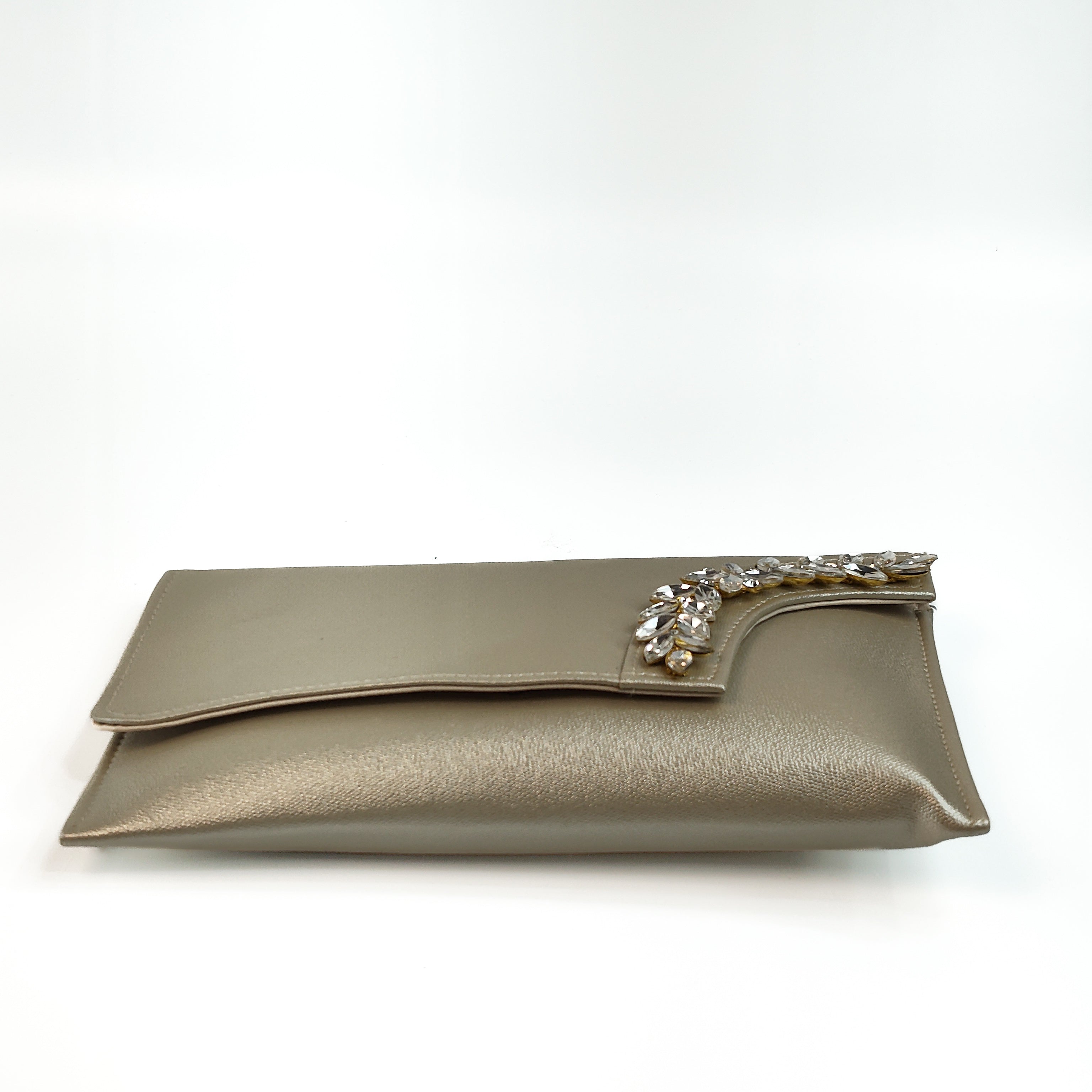 Crystal Drape Envelope Soft Clutch