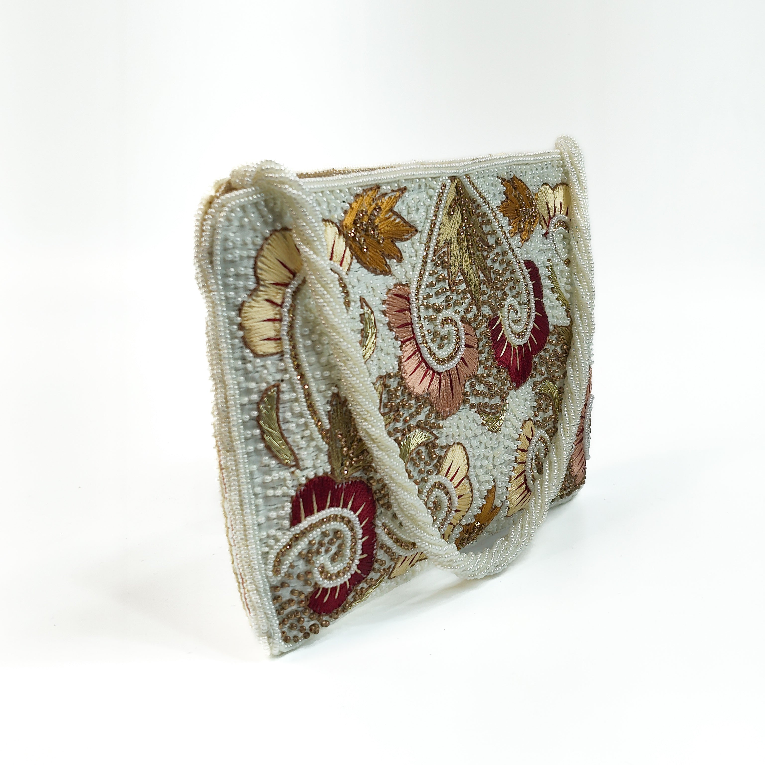 Pearl Bloom Luxurious Handcrafted Soft Clutch