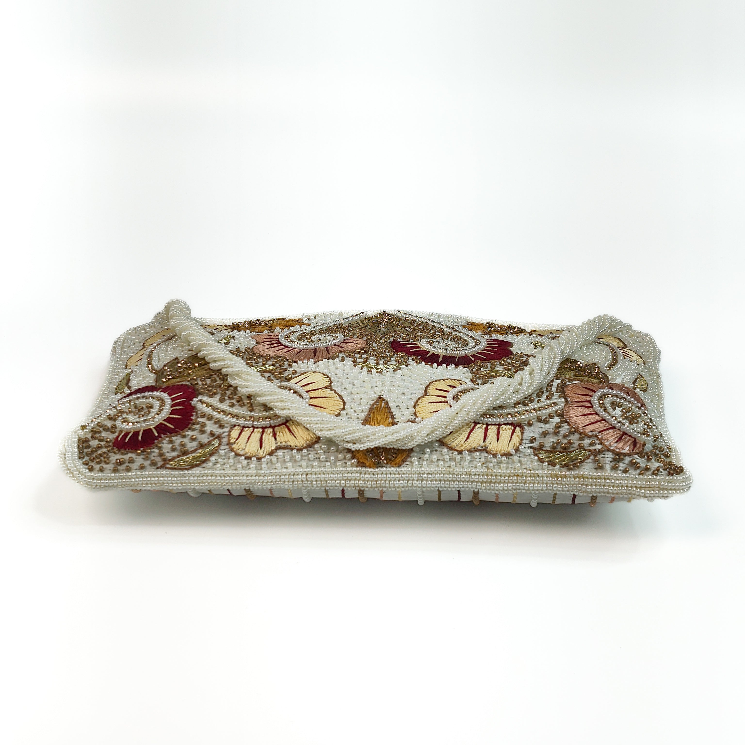 Pearl Bloom Luxurious Handcrafted Soft Clutch
