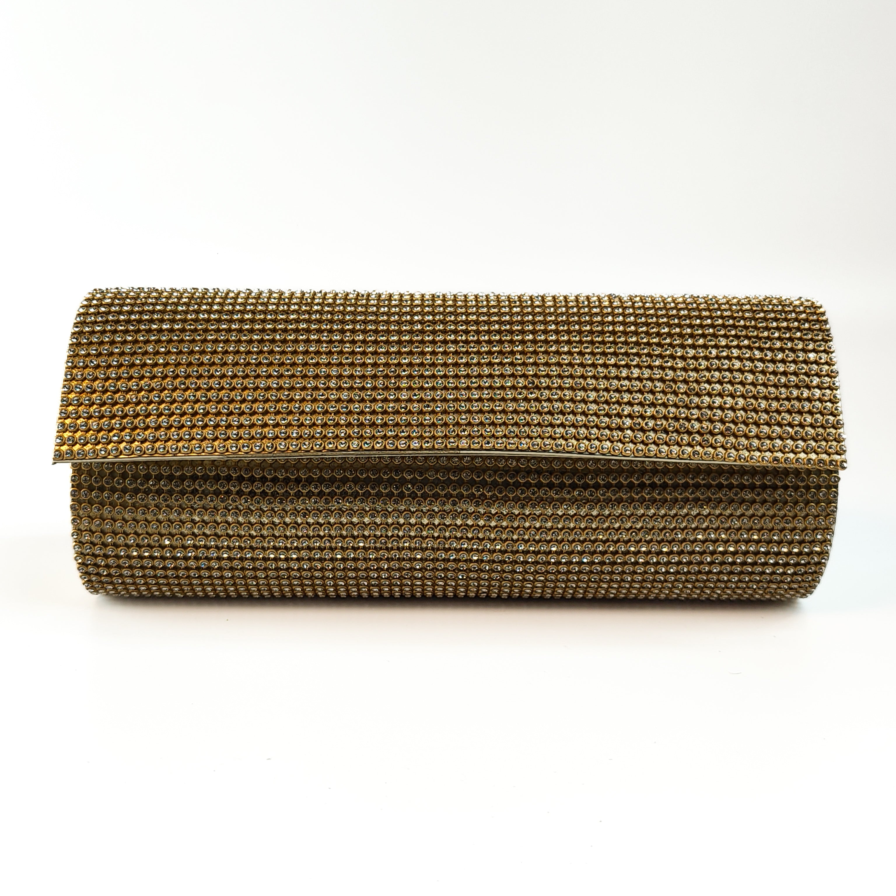 Golden Glam Crystal Clutch